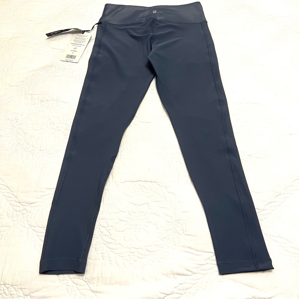 NWT 90 DEGREE BY REFLEX LEGGINGS with MESH & NYLON INSERTS in NIGHT SHADOW COLOR - Picture 3 of 13